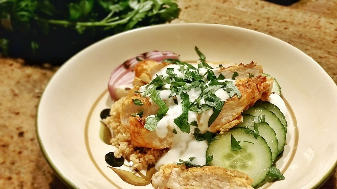 Shawarma-Spiced Grilled Chicken with Garlic Yogurt